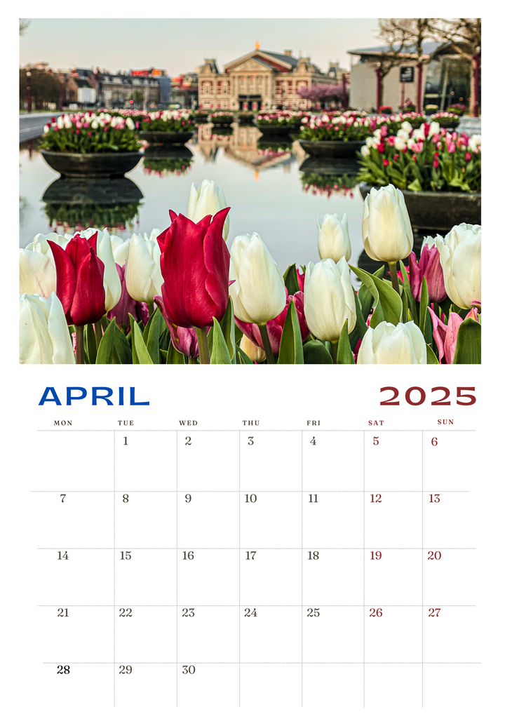 Amsterdam 2025 Calendar - FREE WORLDWIDE SHIPPING