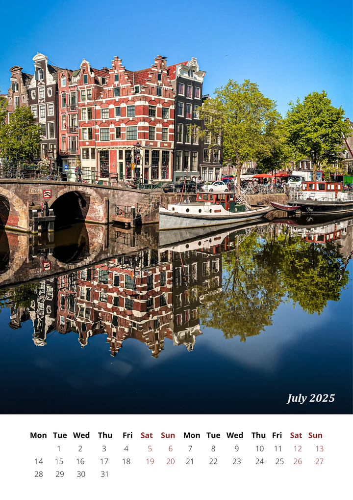 Amsterdam 2025 Calendar - FREE WORLDWIDE SHIPPING