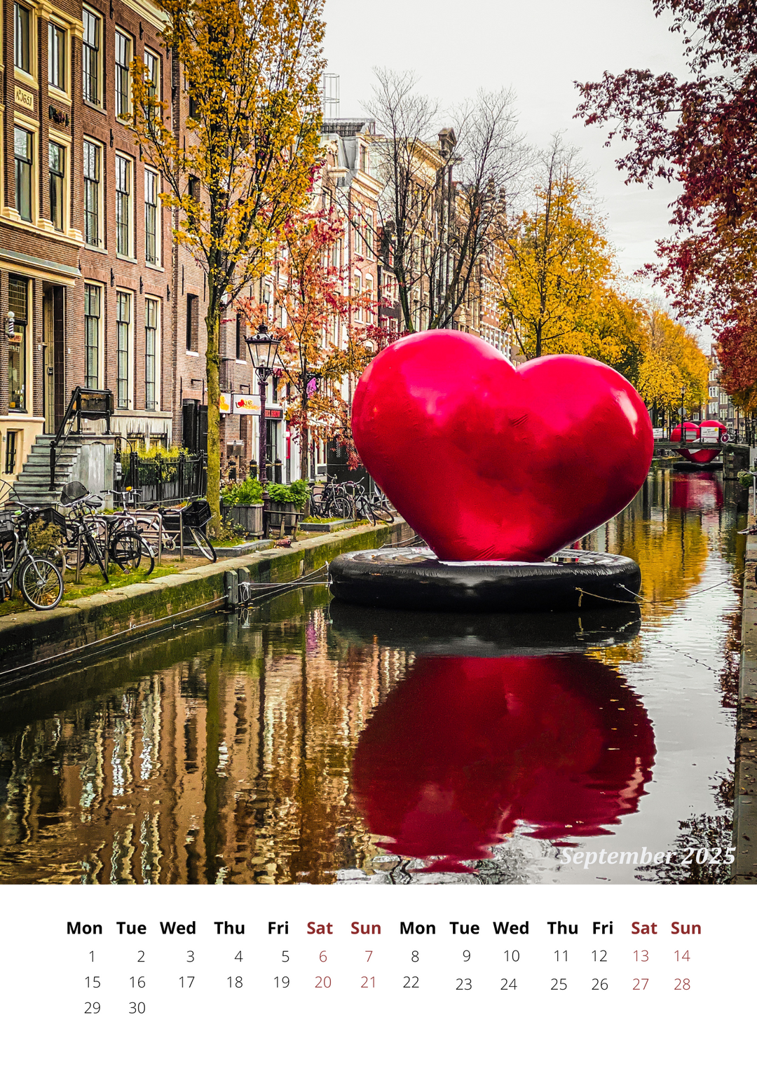 Amsterdam 2025 Calendar - FREE WORLDWIDE SHIPPING