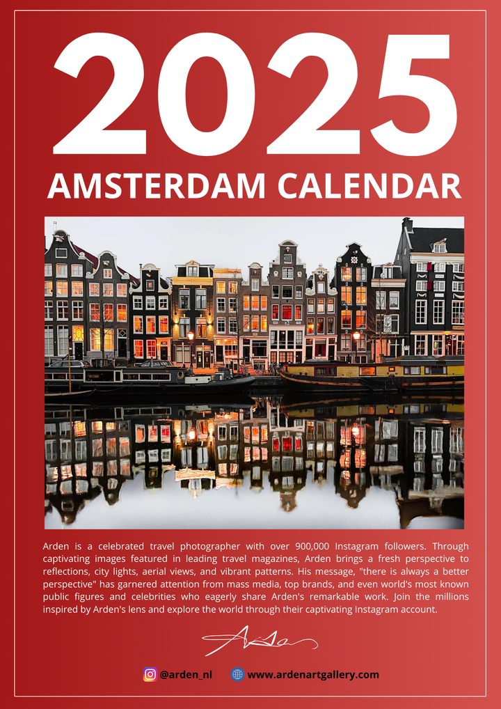 Amsterdam 2025 Calendar - FREE WORLDWIDE SHIPPING